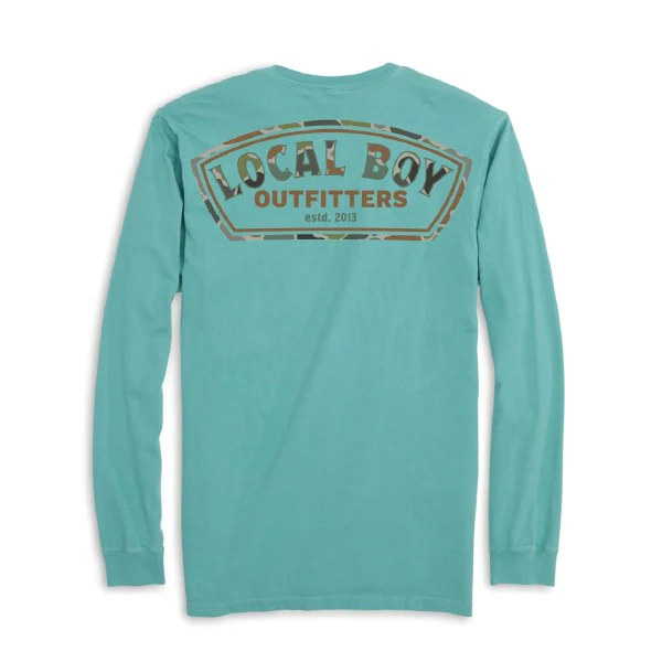 Local Boy Men's Forest Camo Long Sleeve Tee