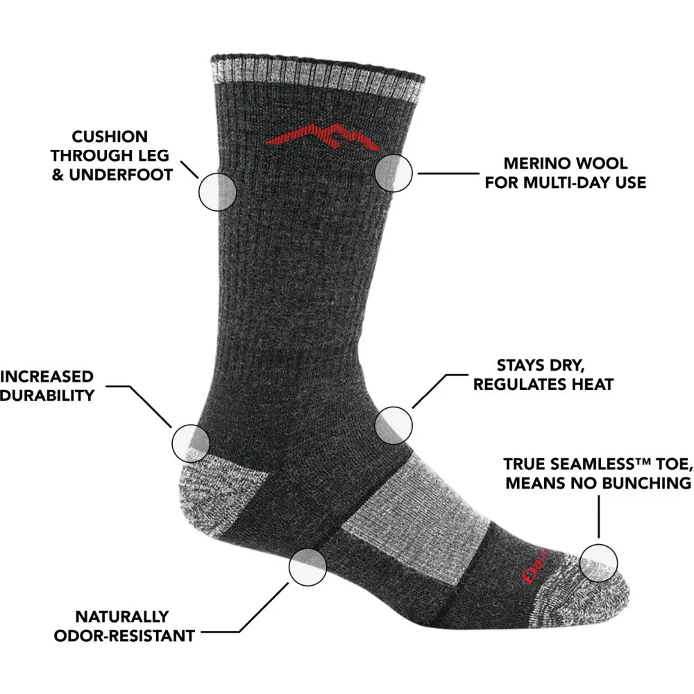 Darn Tough Socks Men's Hiker Midweight Boot Sock with Cushion - Image 2