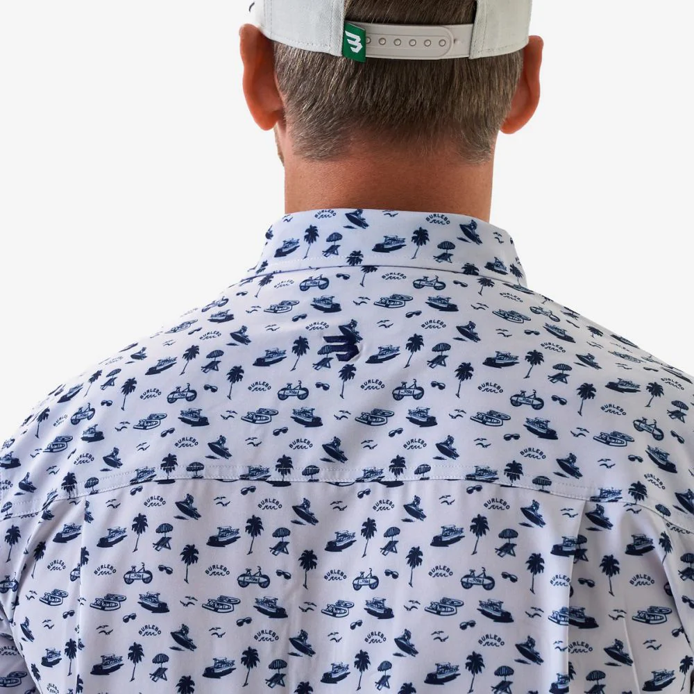 Burlebo's Men's Performance Short Sleeve Button Up Shirt - Image 3