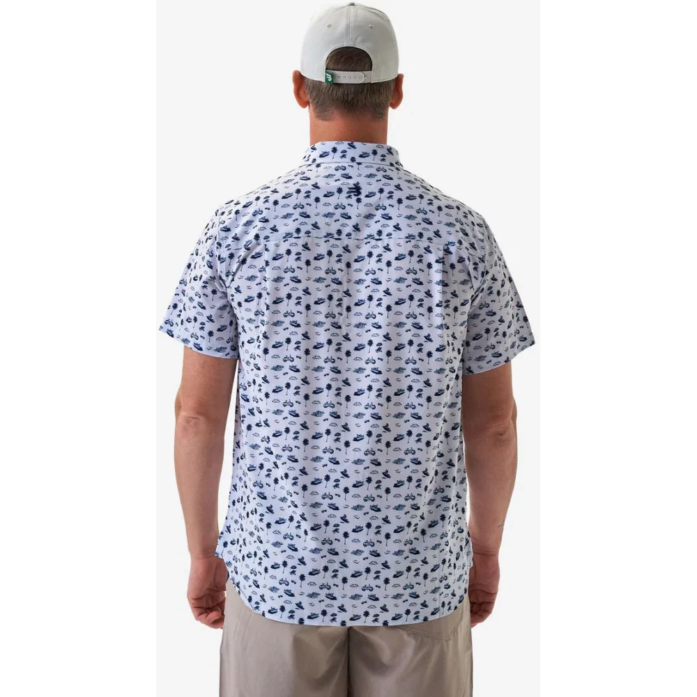 Burlebo's Men's Performance Short Sleeve Button Up Shirt - Image 6