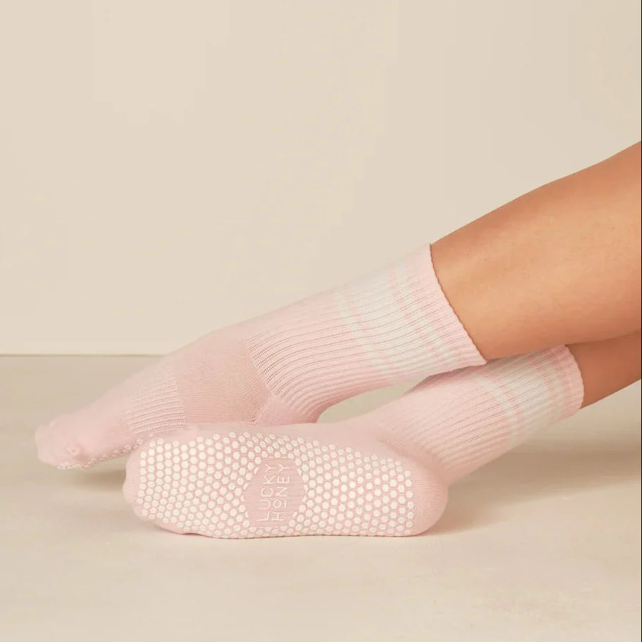 Lucky Honey The Crew Stipe Grip Socks - Image 2