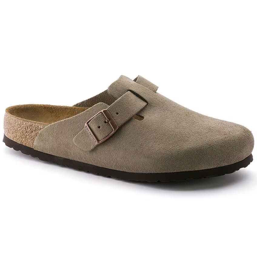 Birkenstock Women's Boston Suede Clogs - Taupe - 560773