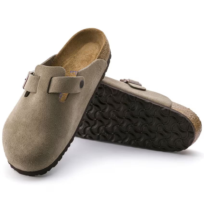 Birkenstock Women's Boston Suede Clogs - Taupe - 560773 - Image 2