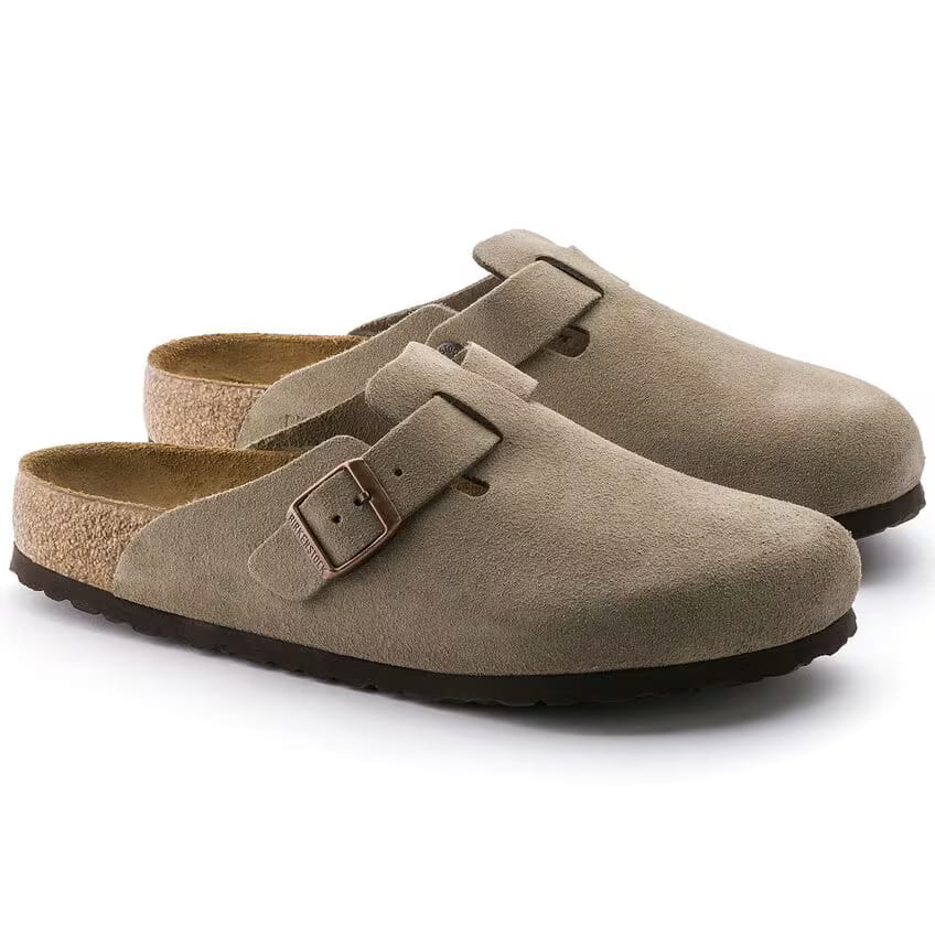 Birkenstock Women's Boston Suede Clogs - Taupe - 560773 - Image 3