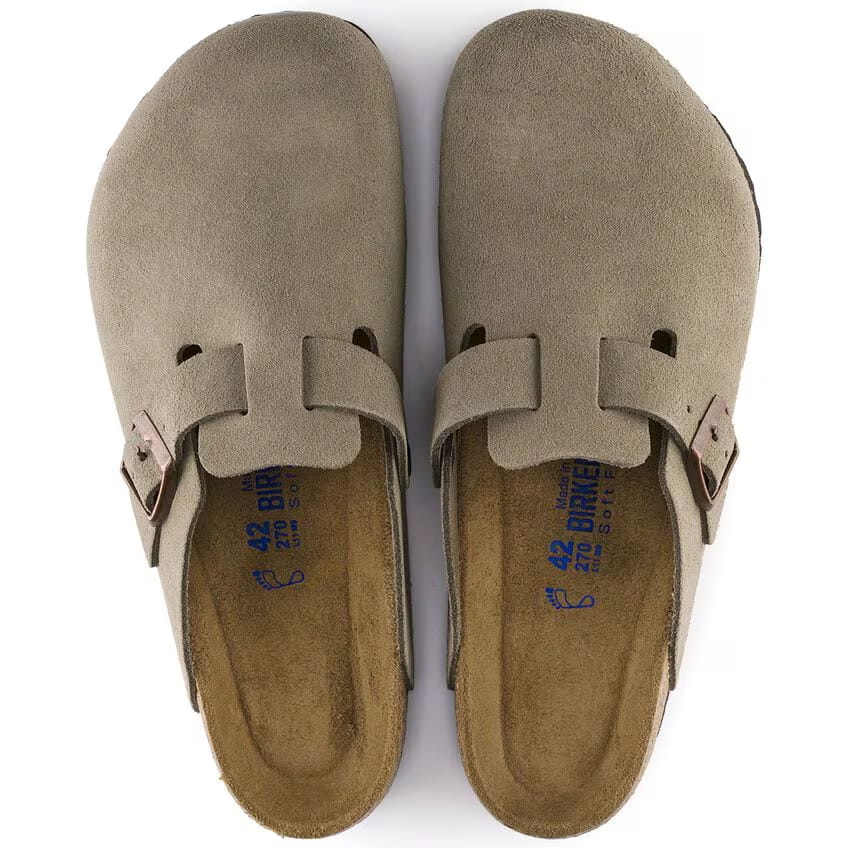 Birkenstock Women's Boston Suede Clogs - Taupe - 560773 - Image 4
