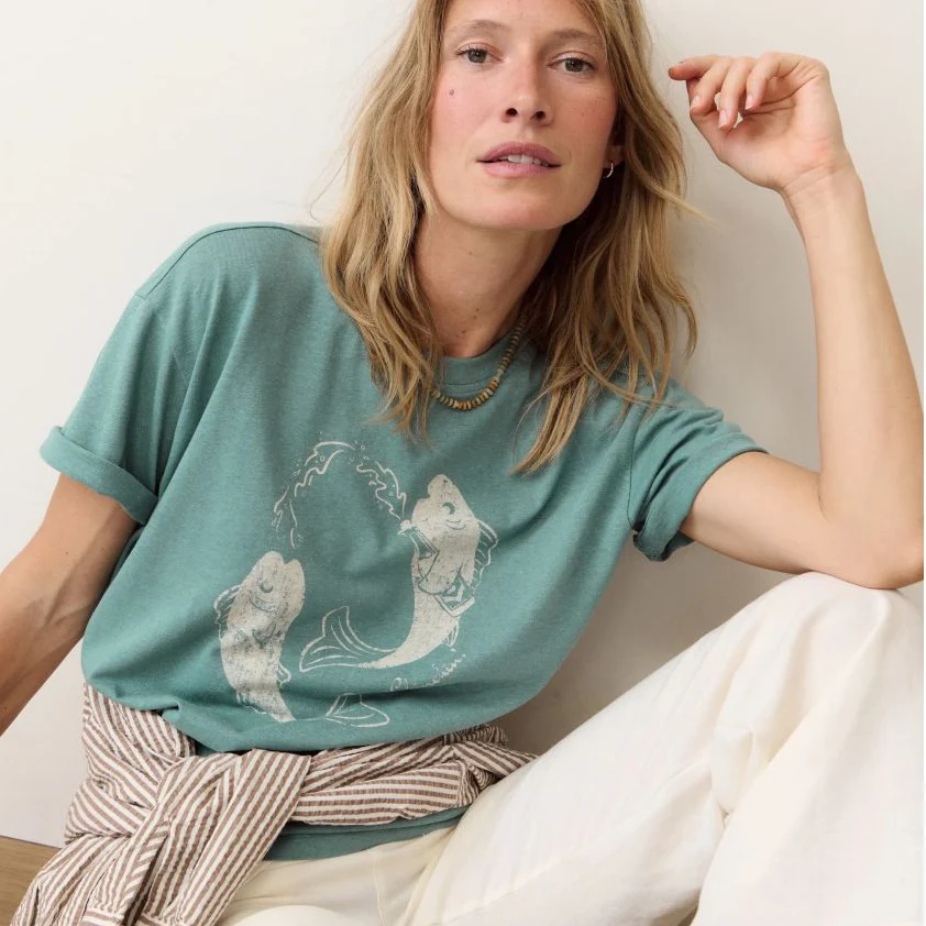 Marine Layer Women's Oversized Hemp Graphic Tee - Image 3