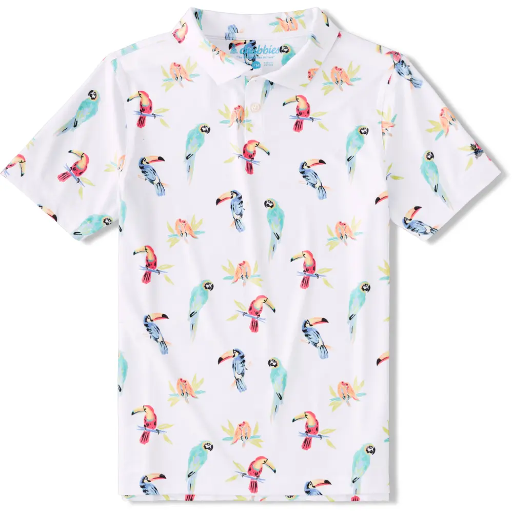Chubbies Kids' Dude Where's Macaw Polo